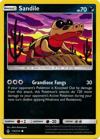 Sandile 114/214 (SM - Unbroken Bonds)  - Reverse Holofoil | Good Games Adelaide SA