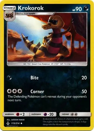 Krokorok 115/214 (SM - Unbroken Bonds)  - Reverse Holofoil | Good Games Adelaide SA