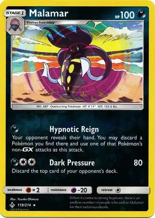 Malamar 119/214 (SM - Unbroken Bonds)  - Reverse Holofoil | Good Games Adelaide SA