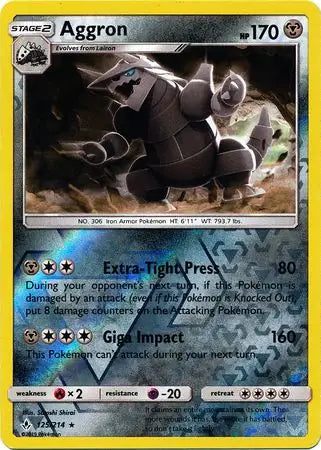 Aggron 125/214 (SM - Unbroken Bonds)  - Reverse Holofoil | Good Games Adelaide SA