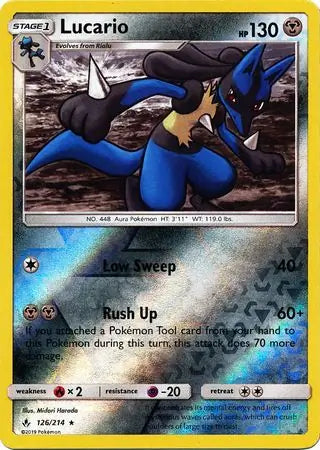 Lucario 126/214 (SM - Unbroken Bonds)  - Reverse Holofoil | Good Games Adelaide SA