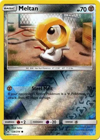 Meltan 128/214 (SM - Unbroken Bonds)  - Reverse Holofoil | Good Games Adelaide SA