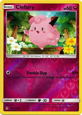 Clefairy 132/214 (SM - Unbroken Bonds)  - Reverse Holofoil | Good Games Adelaide SA