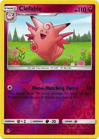 Clefable 133/214 (SM - Unbroken Bonds)  - Reverse Holofoil | Good Games Adelaide SA
