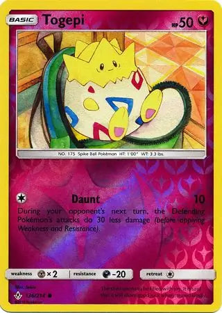 Togepi 136/214 (SM - Unbroken Bonds)  - Reverse Holofoil | Good Games Adelaide SA