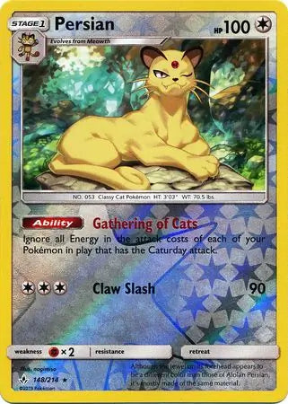 Persian 148/214 (SM - Unbroken Bonds)  - Reverse Holofoil | Good Games Adelaide SA