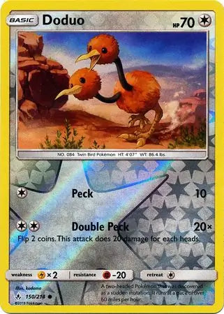Doduo 150/214 (SM - Unbroken Bonds)  - Reverse Holofoil | Good Games Adelaide SA