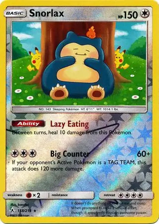 Snorlax 158/214 (SM - Unbroken Bonds)  - Reverse Holofoil | Good Games Adelaide SA