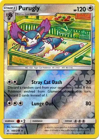 Purugly 160/214 (SM - Unbroken Bonds)  - Reverse Holofoil | Good Games Adelaide SA