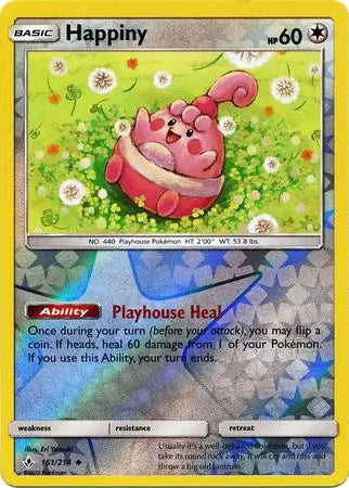 Happiny 161/214 (SM - Unbroken Bonds)  - Reverse Holofoil | Good Games Adelaide SA