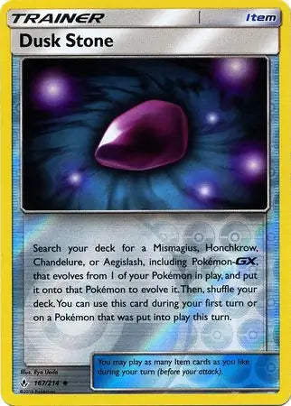 Dusk Stone 167/214 (SM - Unbroken Bonds)  - Reverse Holofoil | Good Games Adelaide SA