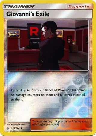 Giovanni's Exile 174/214 (SM - Unbroken Bonds)  - Reverse Holofoil | Good Games Adelaide SA