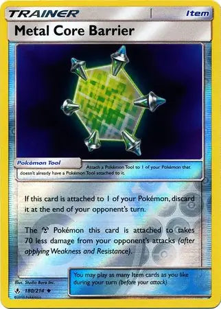 Metal Core Barrier 180/214 (SM - Unbroken Bonds)  - Reverse Holofoil | Good Games Adelaide SA