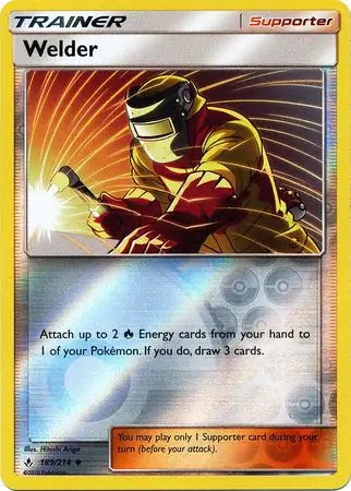 Welder 189/214 (SM - Unbroken Bonds)  - Reverse Holofoil | Good Games Adelaide SA