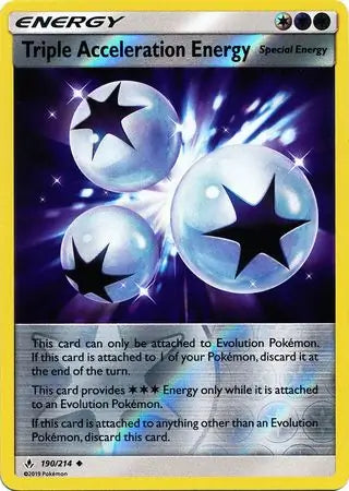 Triple Acceleration Energy 190/214 (SM - Unbroken Bonds)  - Reverse Holofoil | Good Games Adelaide SA