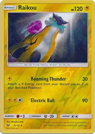 Raikou 32/73 (Shining Legends)  - Reverse Holofoil | Good Games Adelaide SA
