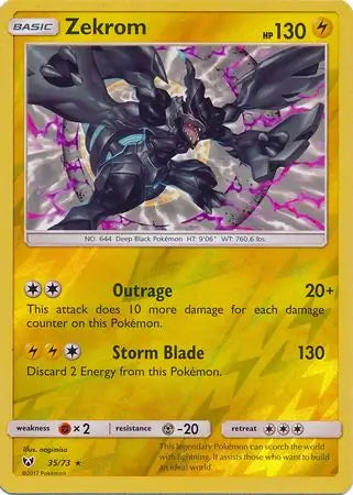 Zekrom 35/73 (Shining Legends)  - Reverse Holofoil | Good Games Adelaide SA