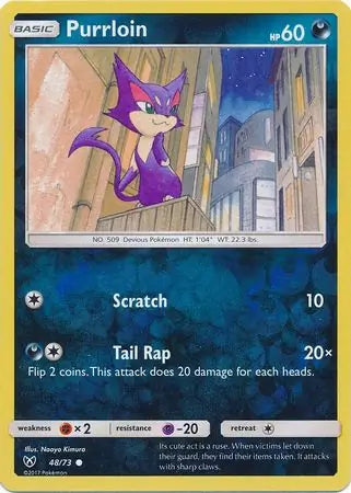 Purrloin 48/73 (Shining Legends)  - Reverse Holofoil | Good Games Adelaide SA