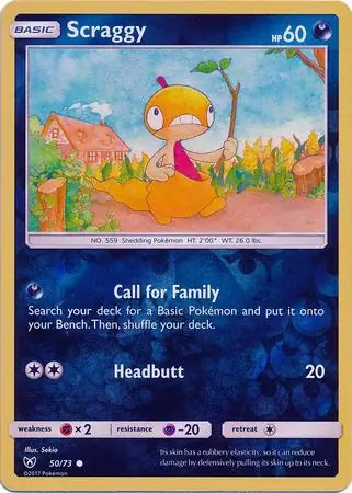 Scraggy 50/73 (Shining Legends)  - Reverse Holofoil | Good Games Adelaide SA