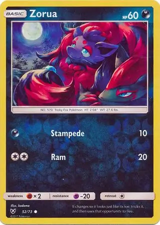 Zorua 52/73 (Shining Legends)  - Reverse Holofoil | Good Games Adelaide SA