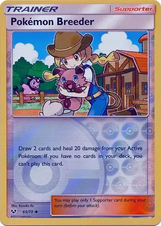 Pokemon Breeder 63/73 (Shining Legends)  - Reverse Holofoil | Good Games Adelaide SA