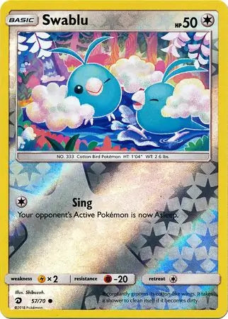 Swablu 57/70 (Dragon Majesty)  - Reverse Holofoil | Good Games Adelaide SA