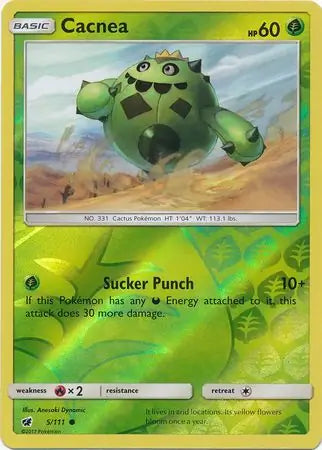 Cacnea 5/111 (SM - Crimson Invasion)  - Reverse Holofoil | Good Games Adelaide SA