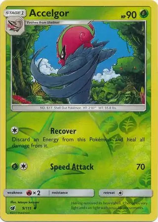 Accelgor 9/111 (SM - Crimson Invasion)  - Reverse Holofoil | Good Games Adelaide SA