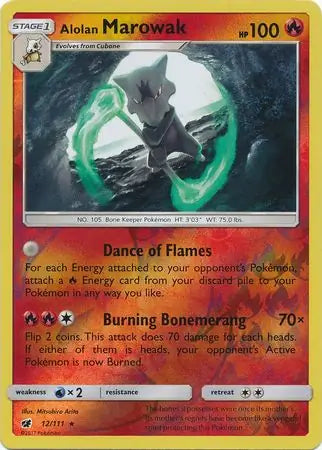 Alolan Marowak 12/111 (SM - Crimson Invasion)  - Reverse Holofoil | Good Games Adelaide SA