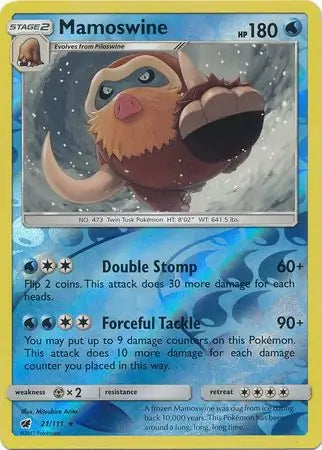 Mamoswine 21/111 (SM - Crimson Invasion)  - Reverse Holofoil | Good Games Adelaide SA
