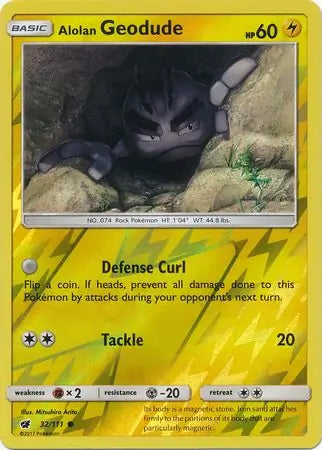Alolan Geodude 32/111 (SM - Crimson Invasion)  - Reverse Holofoil | Good Games Adelaide SA