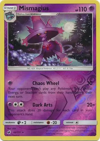Mismagius 40/111 (SM - Crimson Invasion)  - Reverse Holofoil | Good Games Adelaide SA