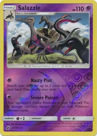 Salazzle 47/111 (SM - Crimson Invasion)  - Reverse Holofoil | Good Games Adelaide SA