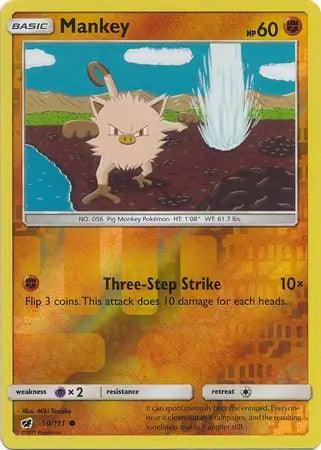 Mankey 50/111 (SM - Crimson Invasion)  - Reverse Holofoil | Good Games Adelaide SA