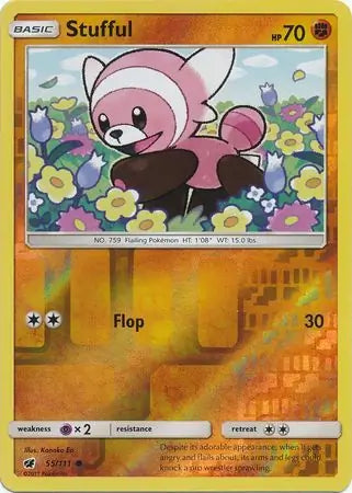 Stufful 55/111 (SM - Crimson Invasion)  - Reverse Holofoil | Good Games Adelaide SA