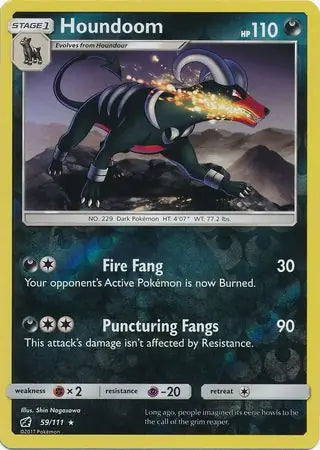 Houndoom 59/111 (SM - Crimson Invasion)  - Reverse Holofoil | Good Games Adelaide SA