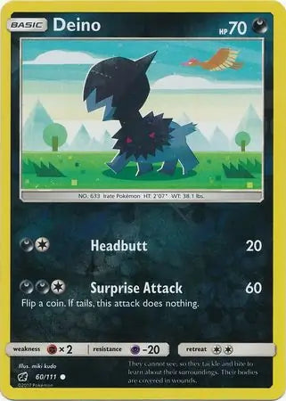 Deino 60/111 (SM - Crimson Invasion)  - Reverse Holofoil | Good Games Adelaide SA
