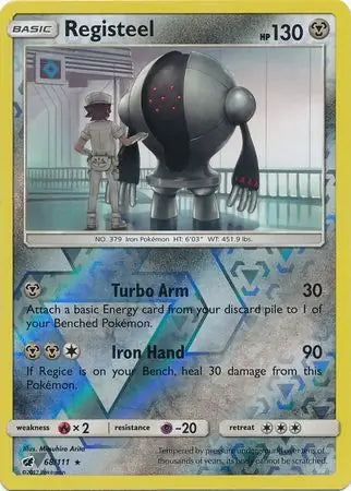 Registeel 68/111 (SM - Crimson Invasion)  - Reverse Holofoil | Good Games Adelaide SA