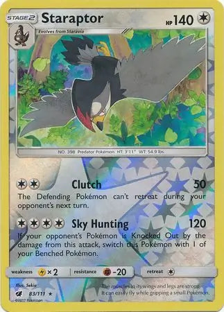 Staraptor 83/111 (SM - Crimson Invasion)  - Reverse Holofoil | Good Games Adelaide SA