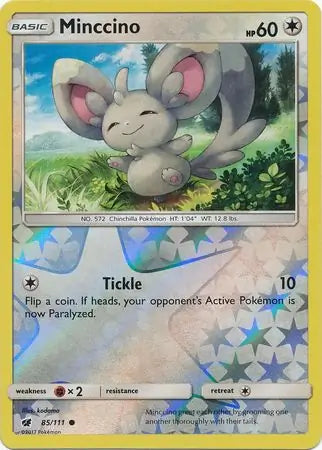 Minccino 85/111 (SM - Crimson Invasion)  - Reverse Holofoil | Good Games Adelaide SA