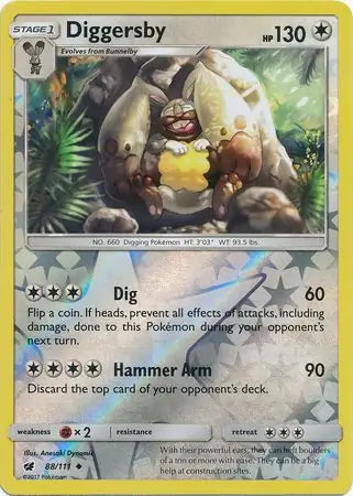 Diggersby 88/111 (SM - Crimson Invasion)  - Reverse Holofoil | Good Games Adelaide SA