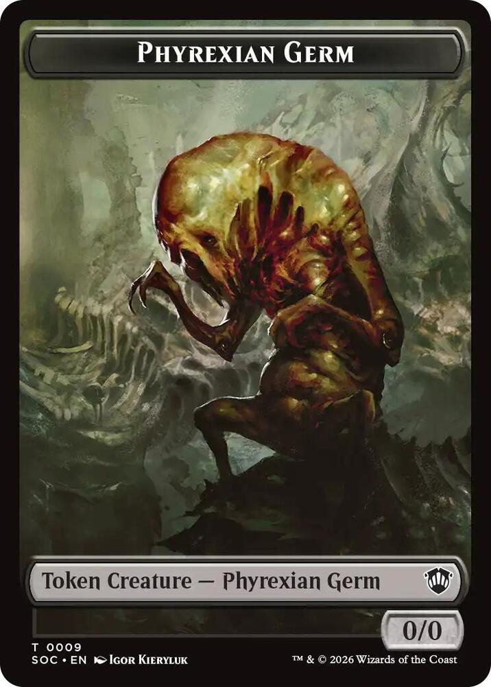 Phyrexian Germ Thopter Double Sided Token 9 // 28 (Commander: Secrets of Strixhaven)  - Foil | Good Games Adelaide SA
