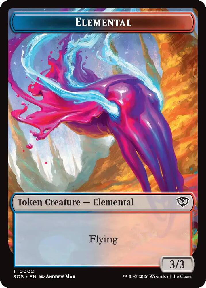 Elemental 0002 Treasure Double Sided Token 2 // 12 (Secrets of Strixhaven)  | Good Games Adelaide SA