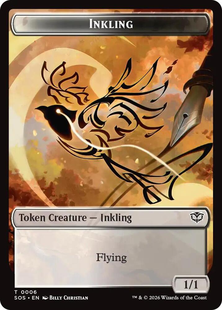 Inkling 0006 Spirit 0010 Double Sided Token 6 // 10 (Secrets of Strixhaven)  | Good Games Adelaide SA