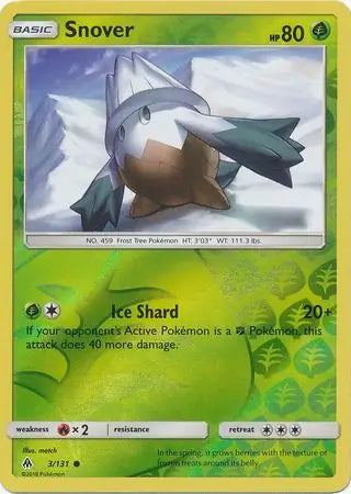 Snover 3/131 (SM - Forbidden Light)  - Reverse Holofoil | Good Games Adelaide SA