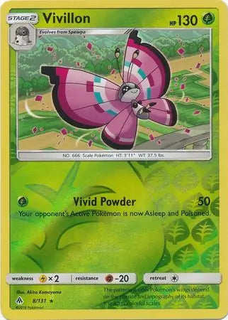 Vivillon 8/131 (SM - Forbidden Light)  - Reverse Holofoil | Good Games Adelaide SA