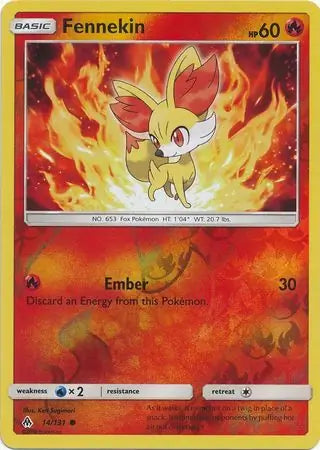 Fennekin 14/131 (SM - Forbidden Light)  - Reverse Holofoil | Good Games Adelaide SA