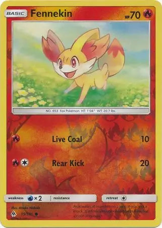 Fennekin 15/131 (SM - Forbidden Light)  - Reverse Holofoil | Good Games Adelaide SA