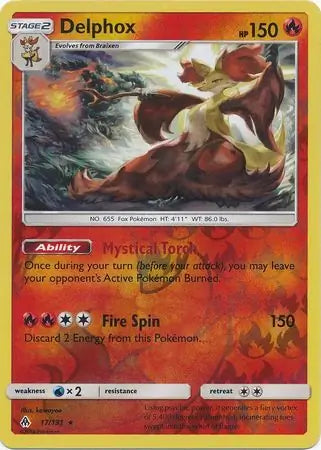 Delphox 17/131 (SM - Forbidden Light)  - Reverse Holofoil | Good Games Adelaide SA