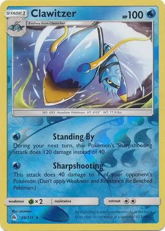 Clawitzer 26/131 (SM - Forbidden Light)  - Reverse Holofoil | Good Games Adelaide SA